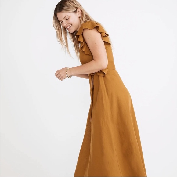 Madewell Ruffle-Sleeve Wrap Dress - Picture 2 of 7